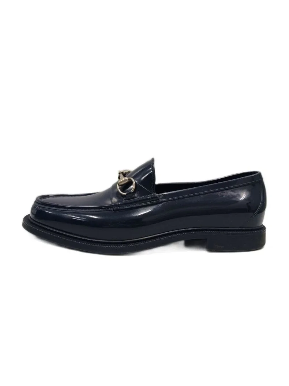 Gucci Horsebit Loafers Rubber Navy 10
